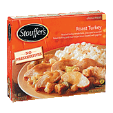 Stouffer's Classics roast turkey; white meat turkey & stuffing in a homestyle gravy w/ russet mashed potatoes Left Picture